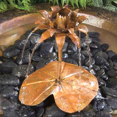 Copper Lotus Flower Fountain Dripper